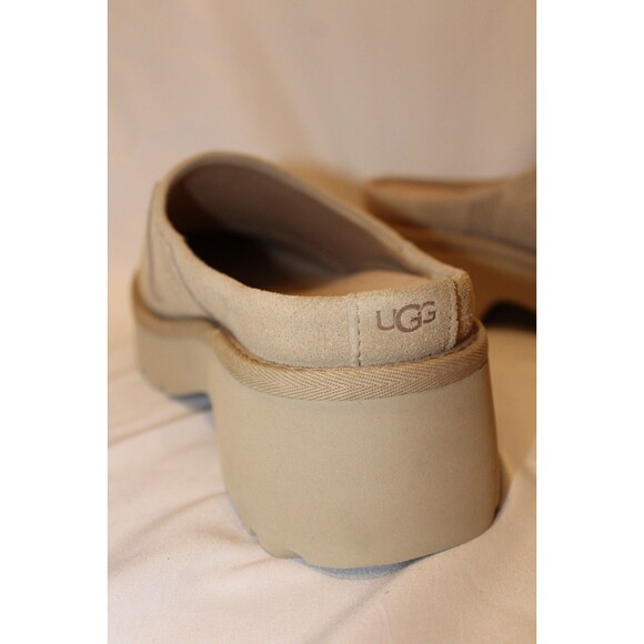 UGG WOMEN'S SUNWAVE SUEDE SLIP ON CLOGS MUS BEIGE SLIPPERS SZ 8 NWOB - Picture 5 of 6